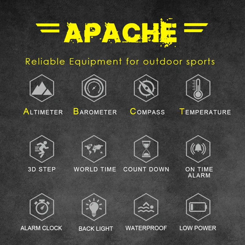 NORTH EDGE Herren-Sport-Digitaluhr, Stunden Laufen, Schwimmen, Militär, Armeeuhren, Höhenmesser, Barometer, Kompass, wasserdicht, 50 m