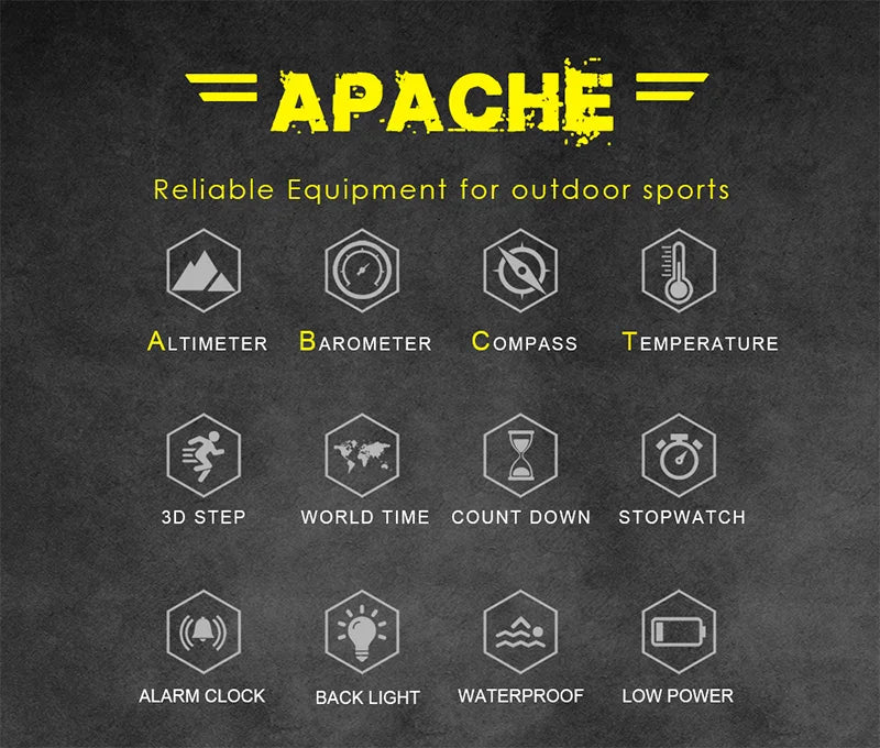 NORTH EDGE Herren-Sport-Digitaluhr, Stunden Laufen, Schwimmen, Militär, Armeeuhren, Höhenmesser, Barometer, Kompass, wasserdicht, 50 m
