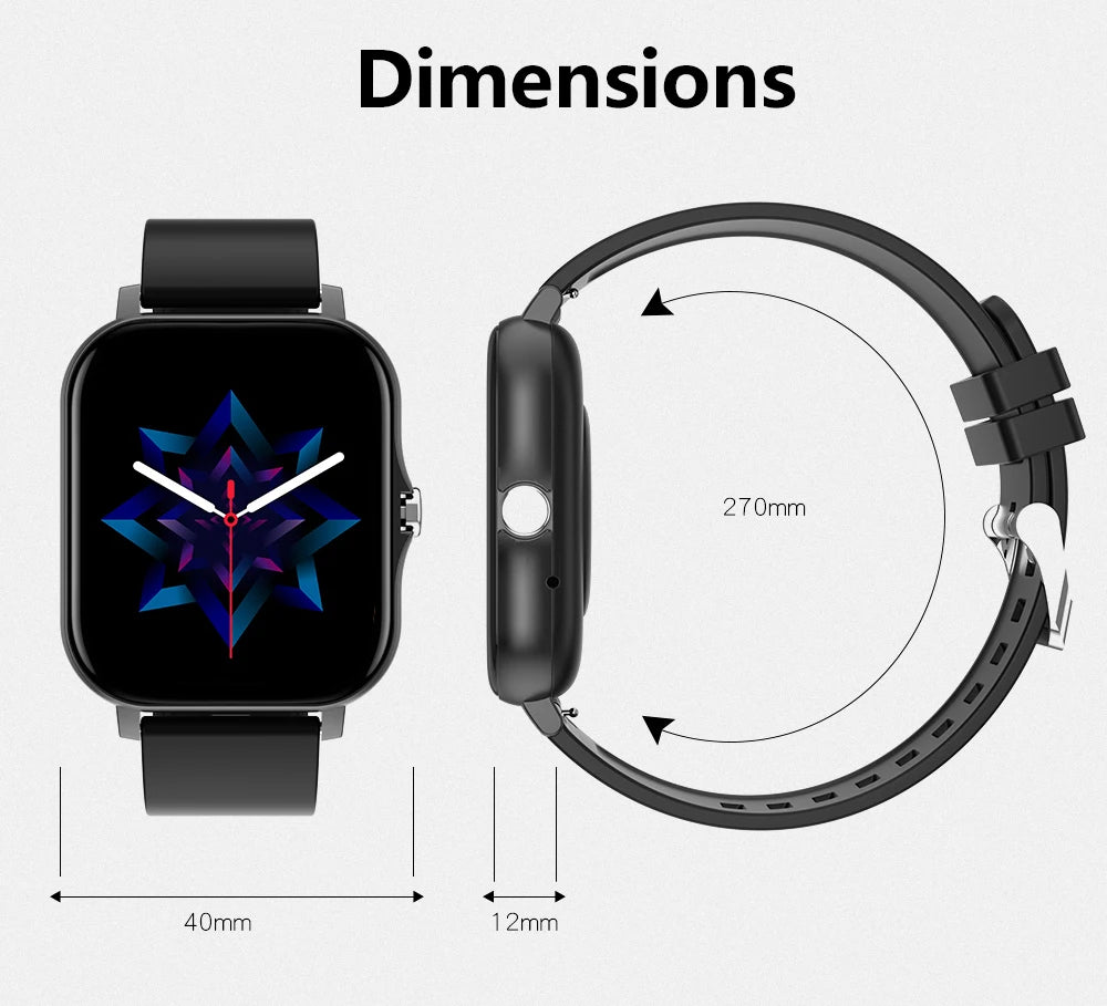 1,83 ''Sport Smart Uhr Fitness Uhr Gesundheit Monitor Wasserdichte Smartwatch Drahtlose Anruf Uhren für Männer Frauen IOS Android 2025