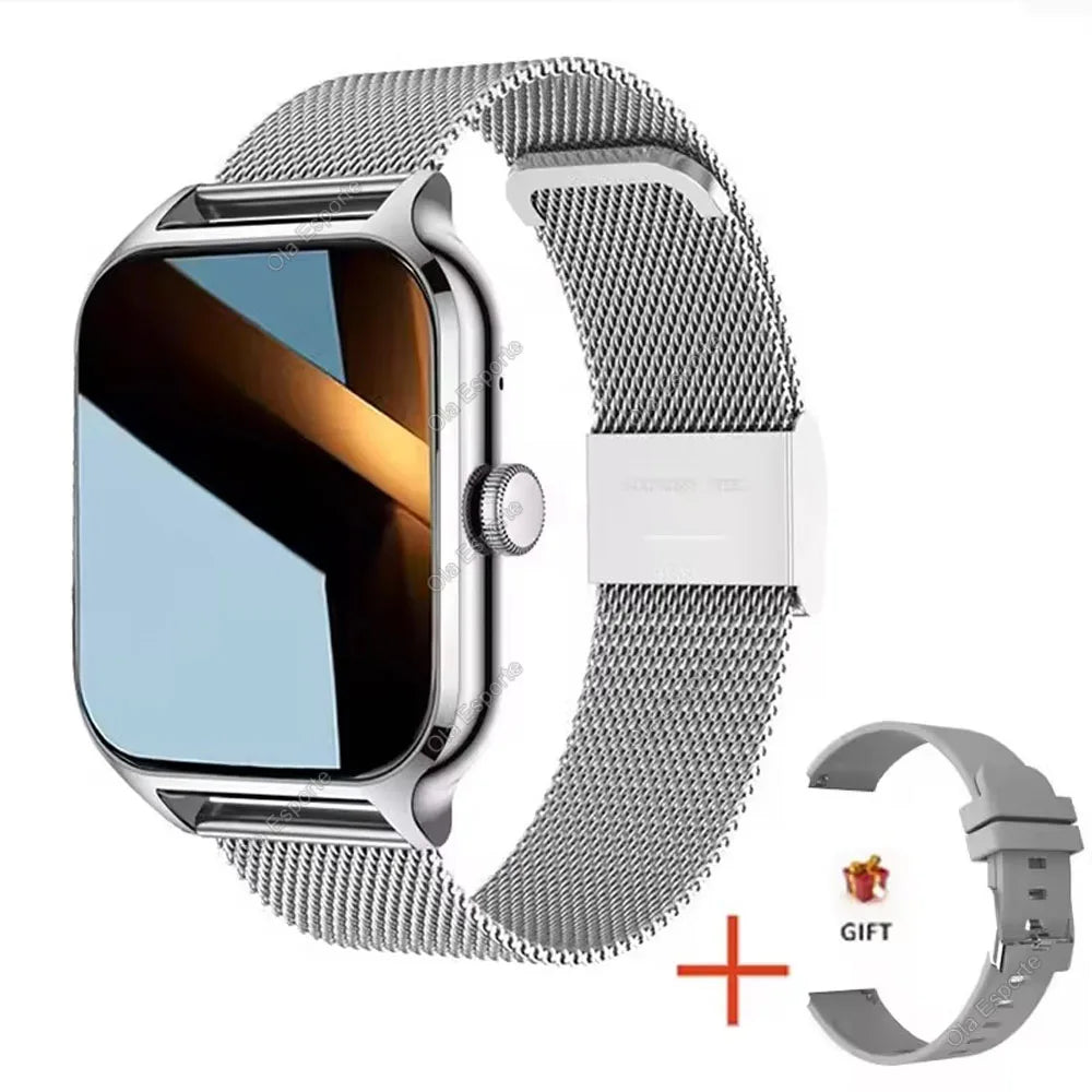 2026 Smartwatch Android iOS Telefon 2,01 Zoll Farbdisplay Bluetooth Anrufannahme Fitness-Uhr Tracker Smartwatch für Damen und Herren Neu