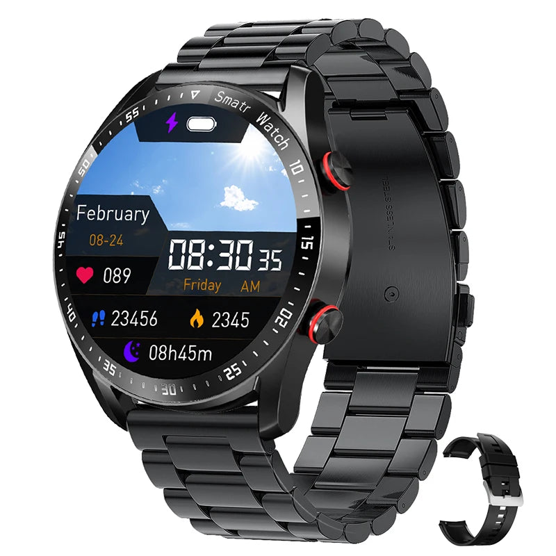 Sport-Smartwatch für Herren und Damen HD-Bildschirm EKG+PPG Bluetooth-Anruf GPS-Tracker Herzfrequenzmesser IP68 Wasserdicht SmartWatch 2026 Neu