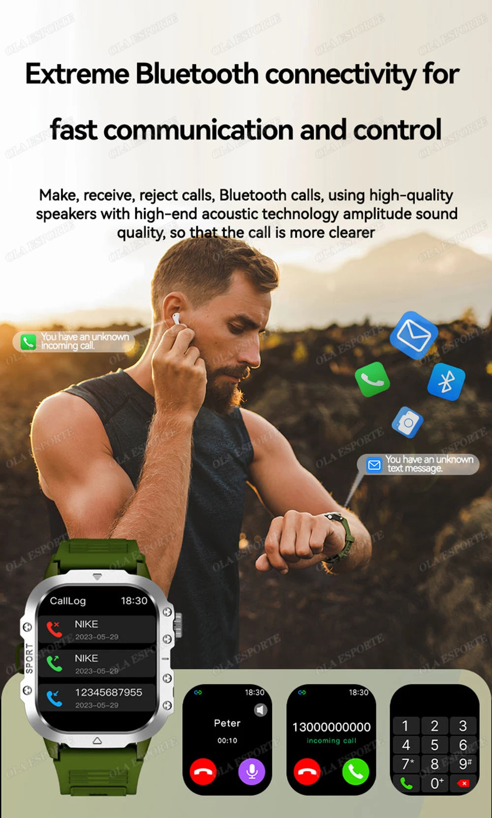 2026 Neue Robuste Militär-GPS-Smartwatch für Herren Bluetooth-Anruf Gesundheitsüberwachung Sport 5ATM Wasserdichte Smartwatches Mann Pk HW12