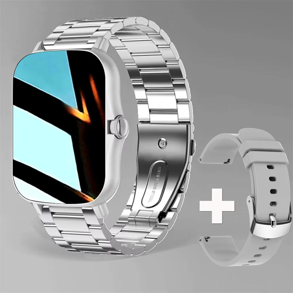 LAXASFIT 2025, neue Herren-Smartwatch, Geschenk für Damen, voller Touchscreen, Sport-Fitness-Uhr, Bluetooth-Anruf, Smartwatch