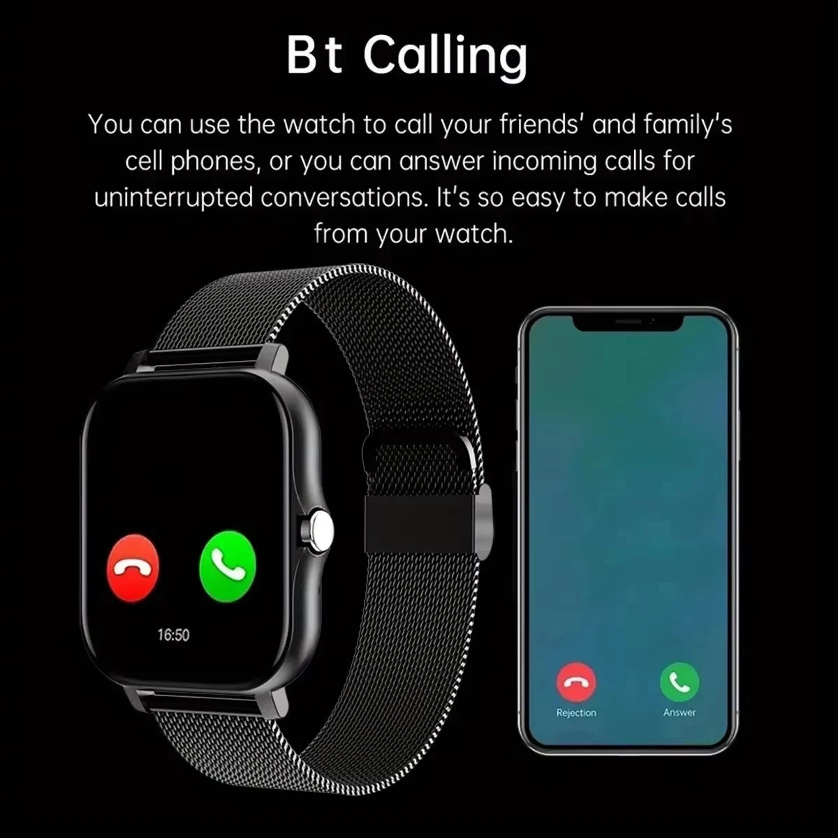 LAXASFIT 2025, neue Herren-Smartwatch, Geschenk für Damen, voller Touchscreen, Sport-Fitness-Uhr, Bluetooth-Anruf, Smartwatch
