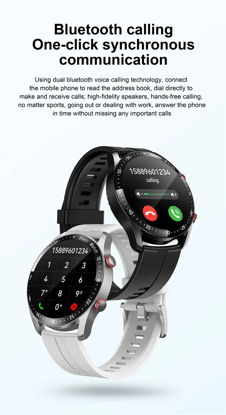 Sport-Smartwatch für Herren und Damen HD-Bildschirm EKG+PPG Bluetooth-Anruf GPS-Tracker Herzfrequenzmesser IP68 Wasserdicht SmartWatch 2026 Neu