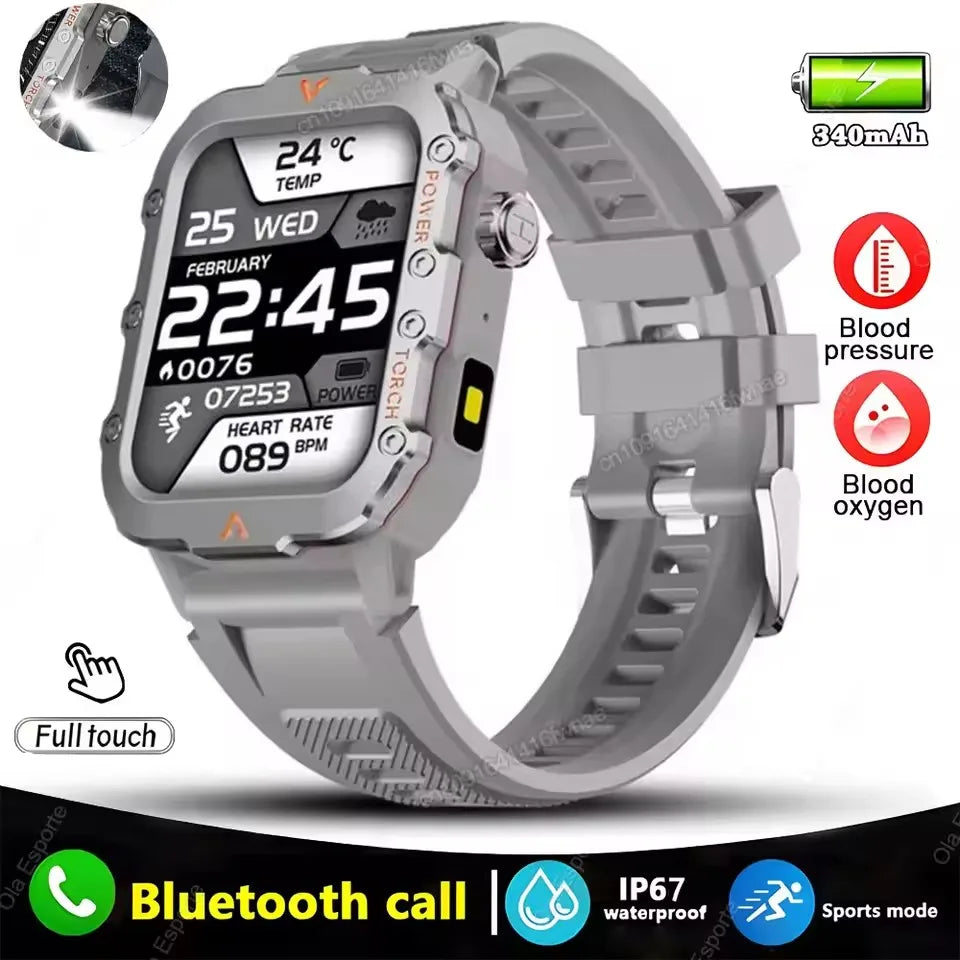 2026 Neue Robuste Militär-GPS-Smartwatch für Herren Bluetooth-Anruf Gesundheitsüberwachung Sport 5ATM Wasserdichte Smartwatches Mann Pk HW12
