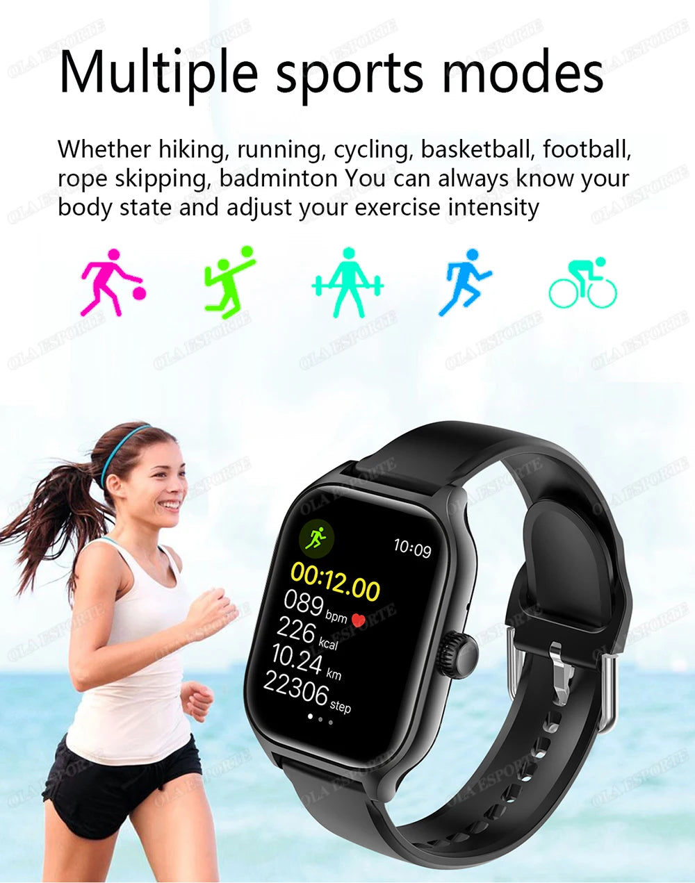 2026 Smartwatch Android iOS Telefon 2,01 Zoll Farbdisplay Bluetooth Anrufannahme Fitness-Uhr Tracker Smartwatch für Damen und Herren Neu