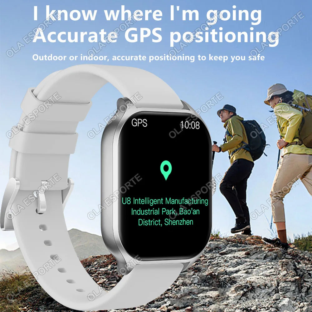 2026 Smartwatch Android iOS Telefon 2,01 Zoll Farbdisplay Bluetooth Anrufannahme Fitness-Uhr Tracker Smartwatch für Damen und Herren Neu