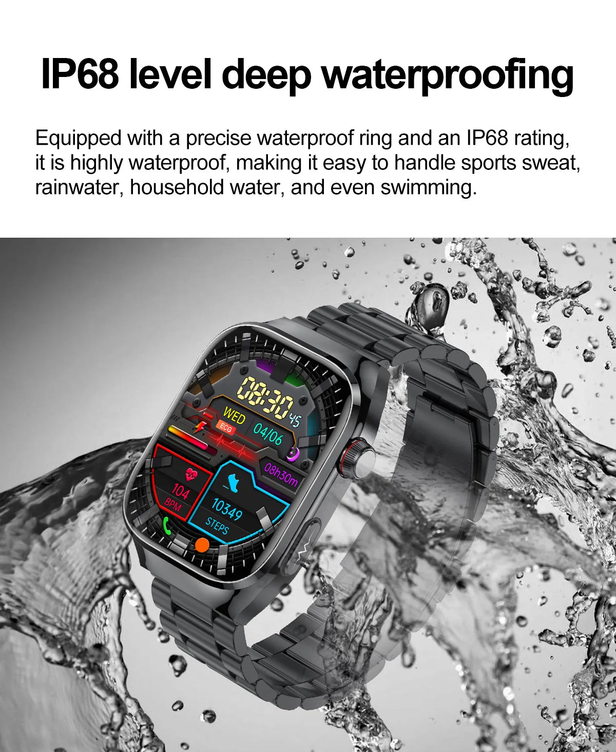 2025 neue Micro Körperliche Untersuchung Smart Uhr Für Männer Harnsäure Körper Fett Fünf Orgel Gesundheit Uhren Bluetooth Anruf SmartBracelet