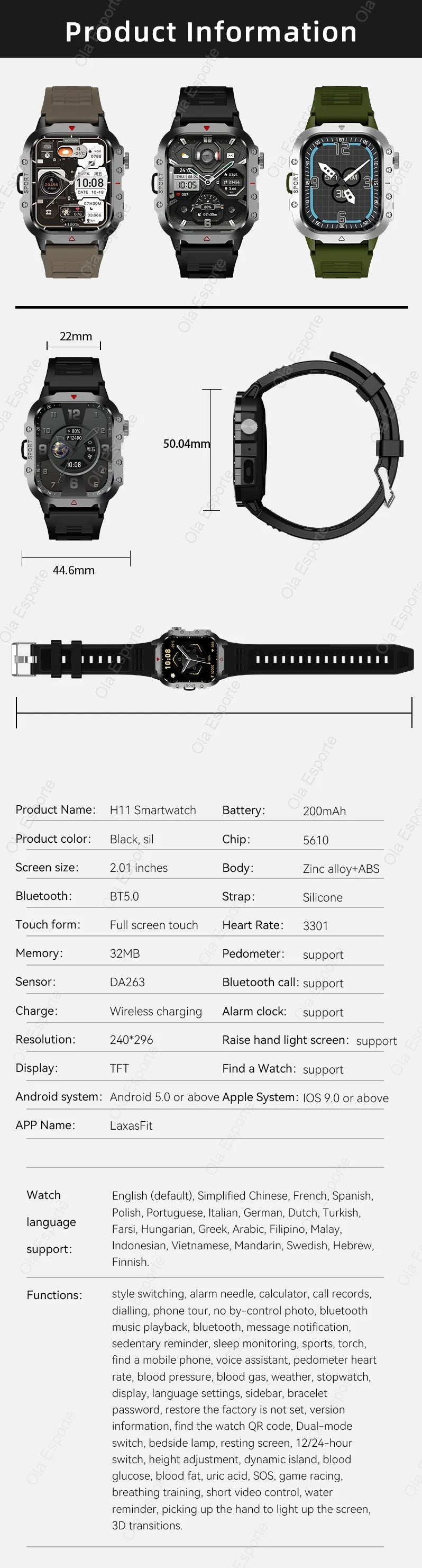 2026 Neue Militärische Smartwatch für Herren IP67 3ATM Outdoor-Sport Fitness-Tracker Blutdruck-Gesundheitsmonitor BT-Anrufe GPS Smartwatch