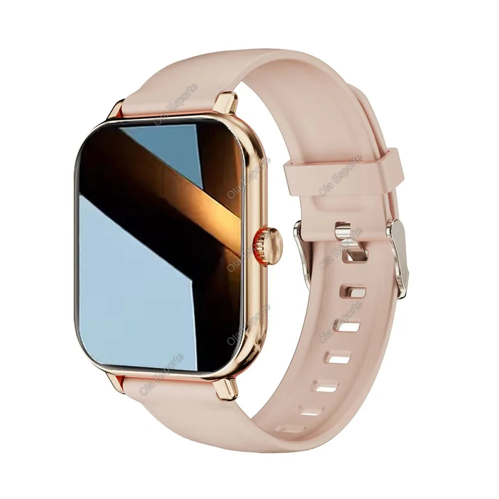 2026 Smartwatch Android iOS Telefon 2,01 Zoll Farbdisplay Bluetooth Anrufannahme Fitness-Uhr Tracker Smartwatch für Damen und Herren Neu