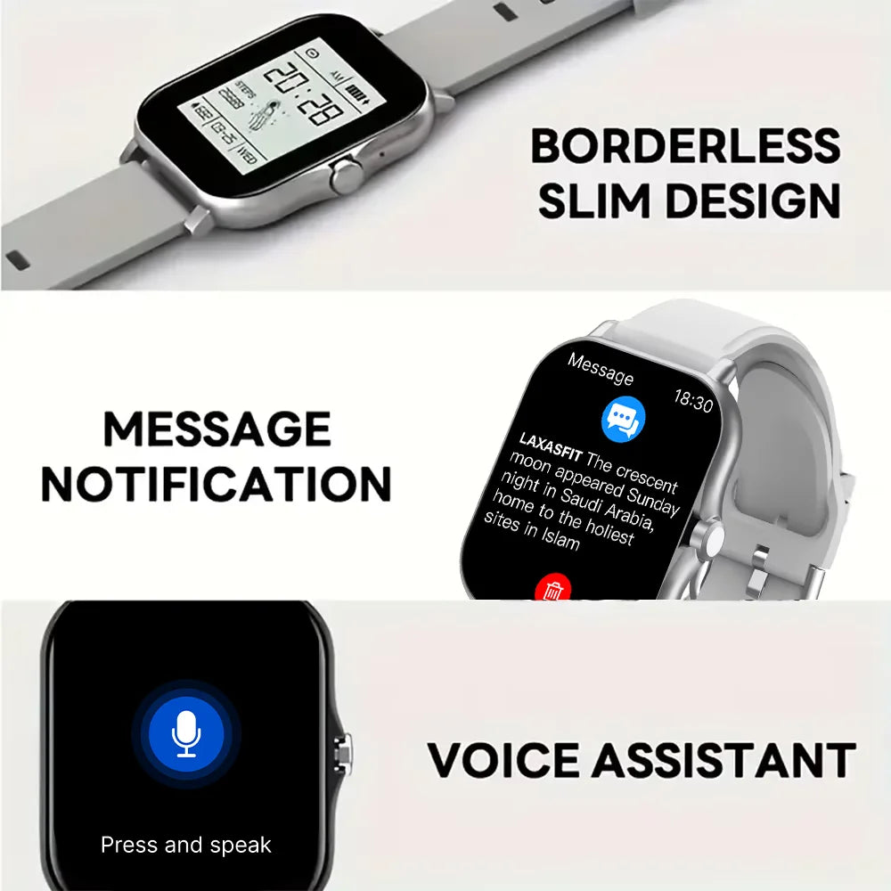 LAXASFIT 2025, neue Herren-Smartwatch, Geschenk für Damen, voller Touchscreen, Sport-Fitness-Uhr, Bluetooth-Anruf, Smartwatch
