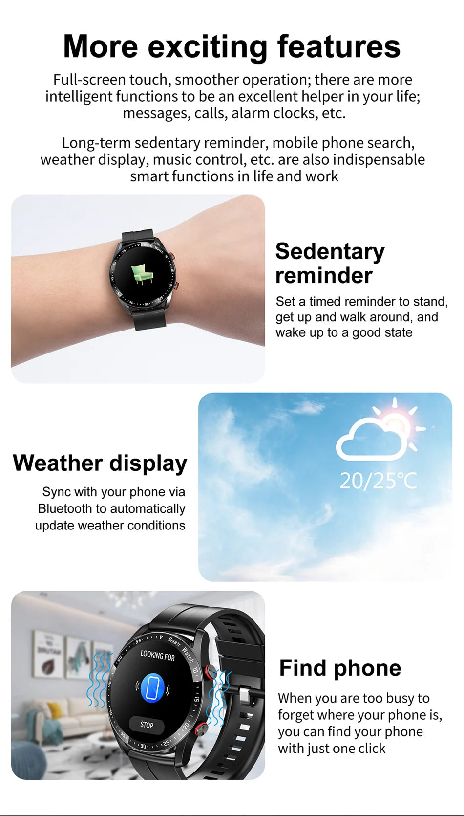 Sport-Smartwatch für Herren und Damen HD-Bildschirm EKG+PPG Bluetooth-Anruf GPS-Tracker Herzfrequenzmesser IP68 Wasserdicht SmartWatch 2026 Neu