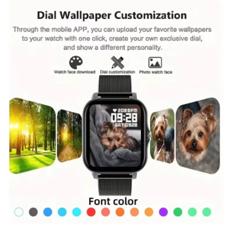 LAXASFIT 2025, neue Herren-Smartwatch, Geschenk für Damen, voller Touchscreen, Sport-Fitness-Uhr, Bluetooth-Anruf, Smartwatch