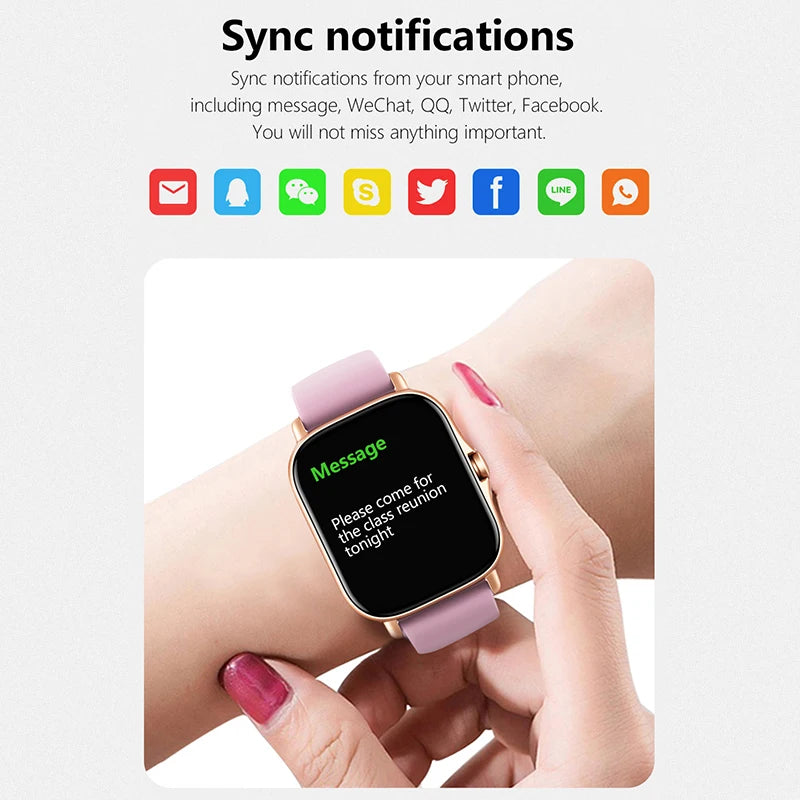 1,83 ''Sport Smart Uhr Fitness Uhr Gesundheit Monitor Wasserdichte Smartwatch Drahtlose Anruf Uhren für Männer Frauen IOS Android 2025
